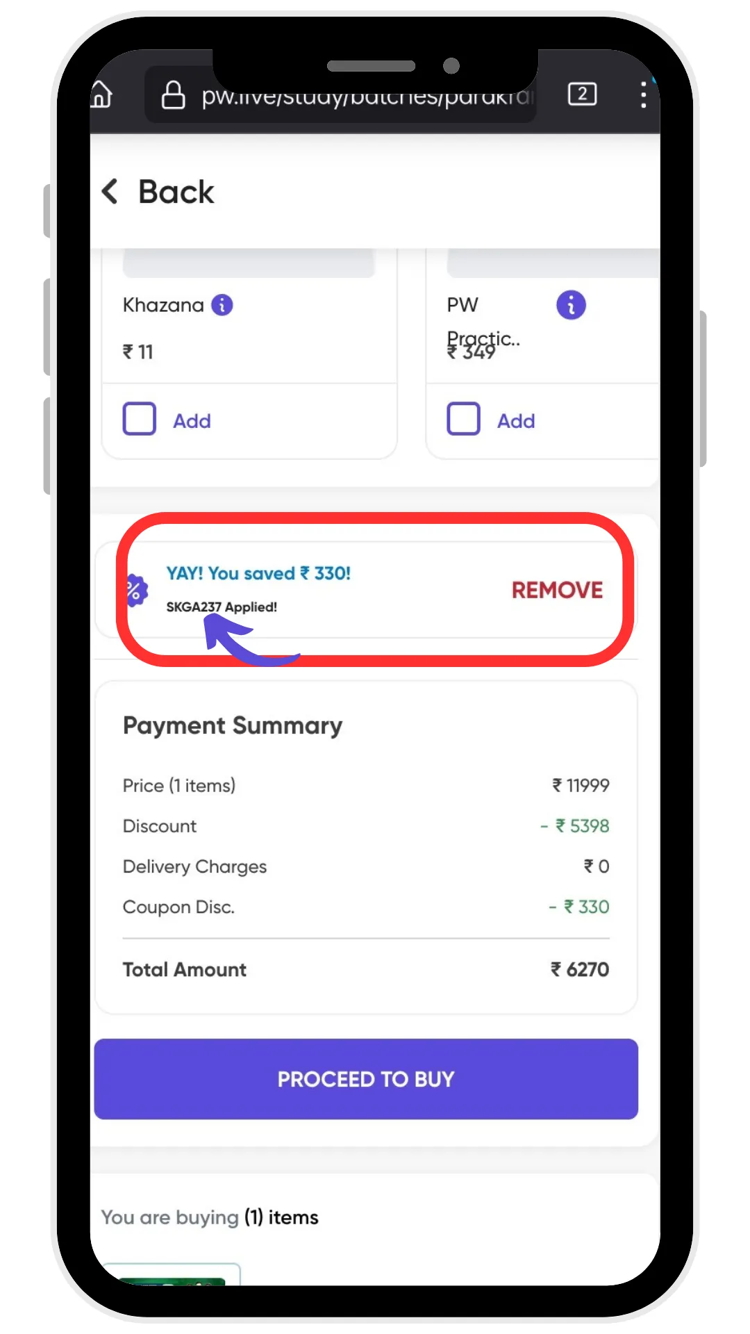 PW GATE Coupon Code - SKGA237