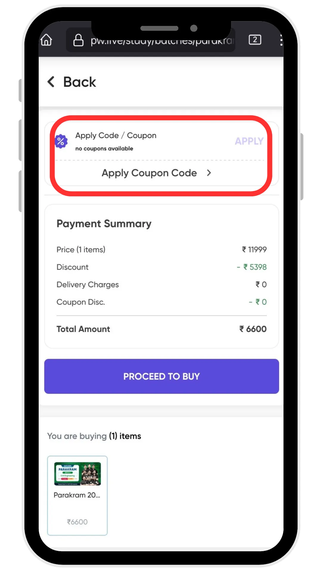 PW GATE Coupon Code - Coupon Code Page