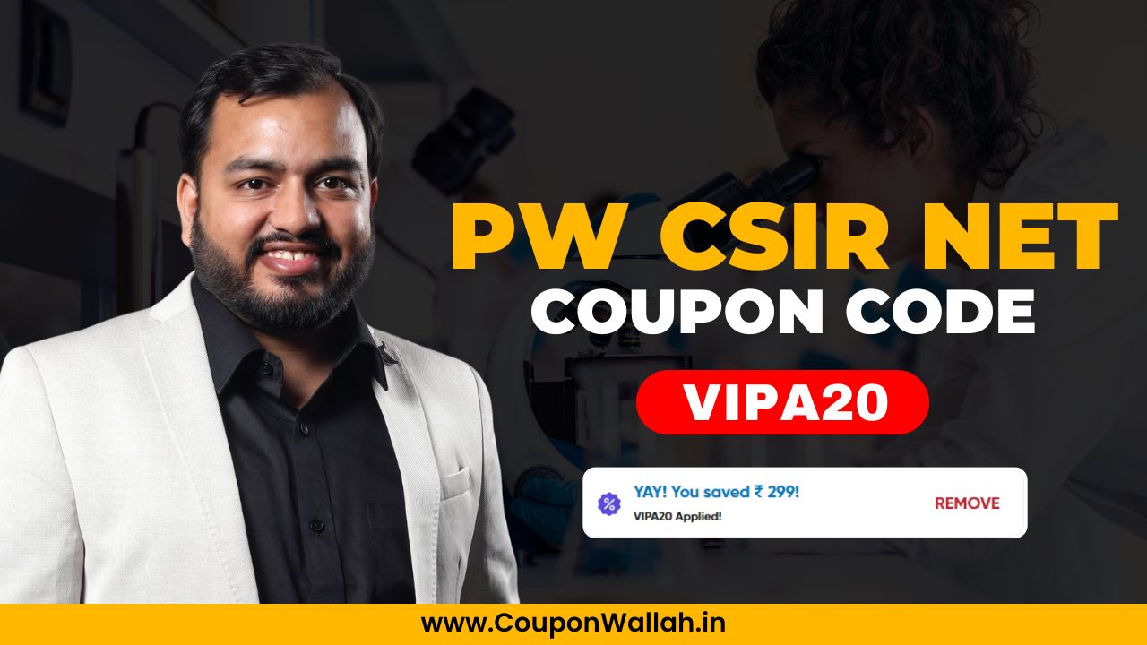PW CSIR NET Coupon Code
