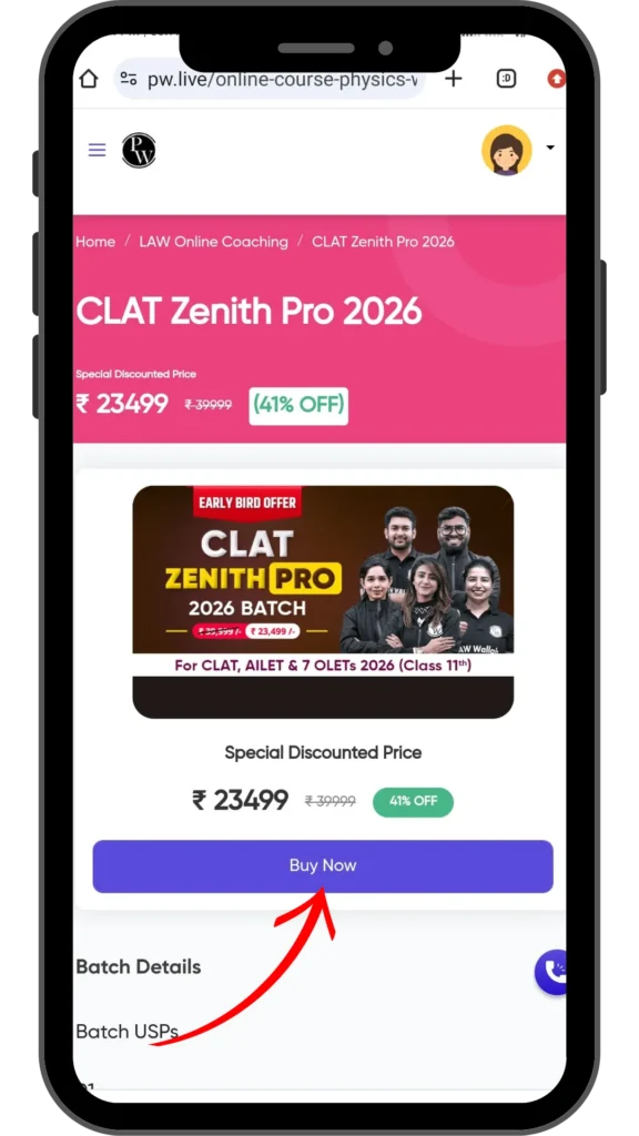 PW CLAT Coupon Code